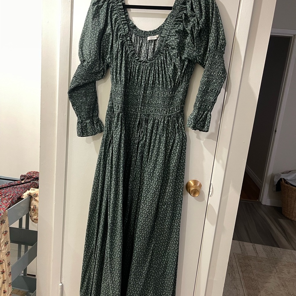 Doen kaira dress evergreen ditsy